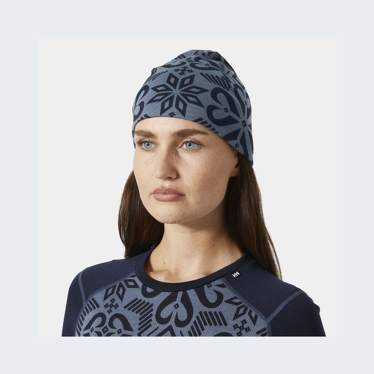597 - Navy Nordic Rose Aop