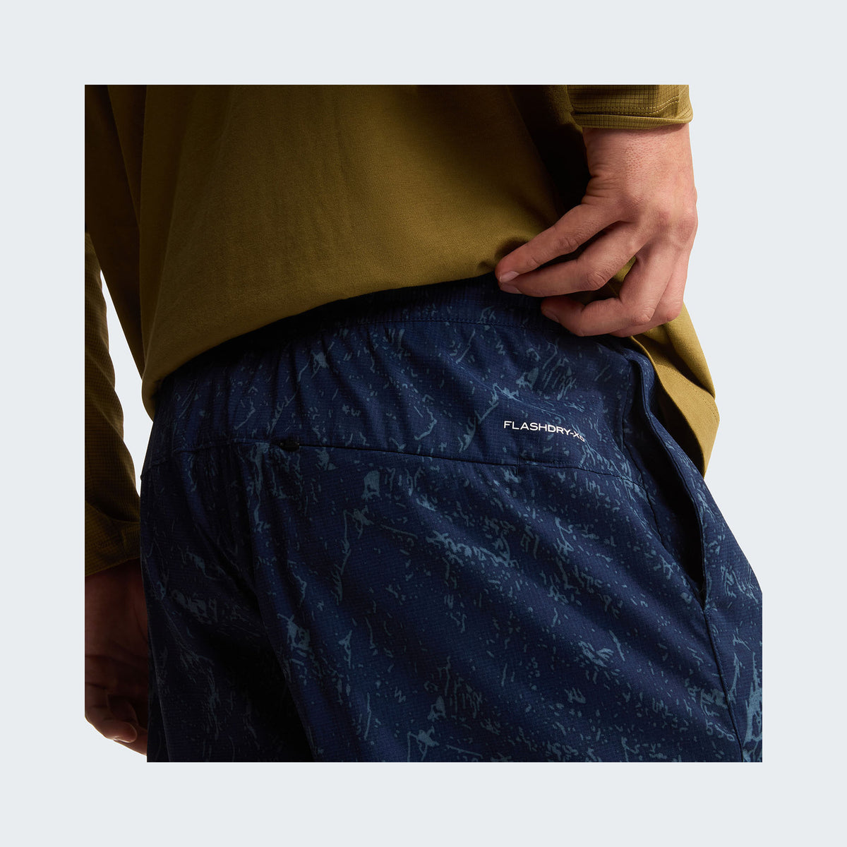 Summit Navy Rock Texture Print